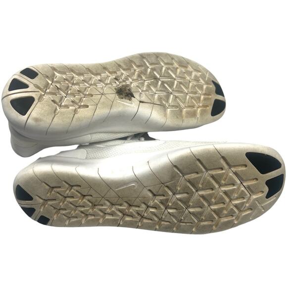 Nike Shoes Free RN White Lace-Up Athletic Running Youth 7 Sneakers Tennis Shoe - Picture 10 of 12